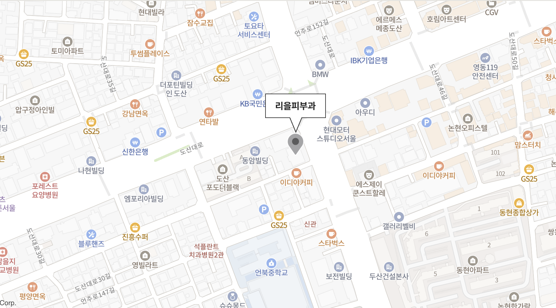 Map to LIEUL Dermatology Clinic